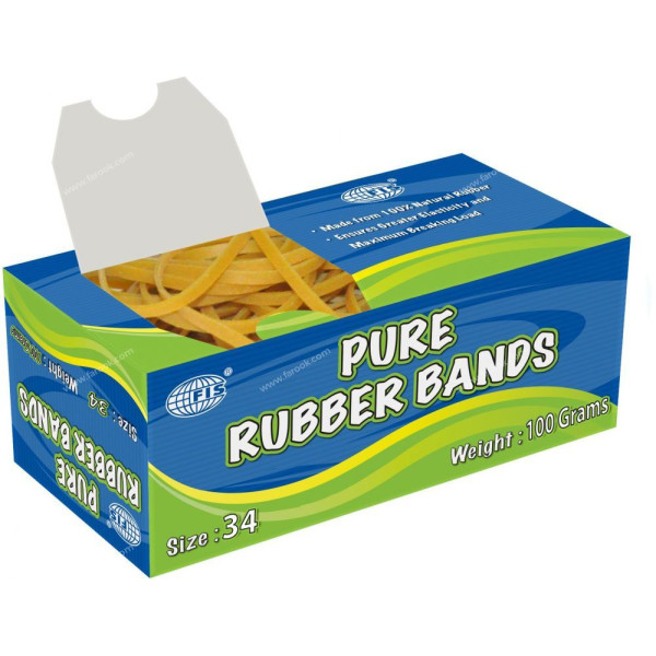 FIS PURE RUBBER BANDS 34 SIZE 100 GRAMS