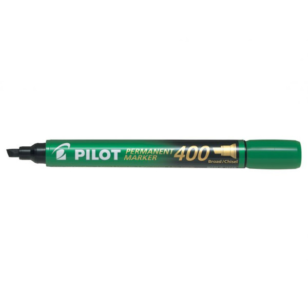 PILOT PERMANENT MARKER SCA-400 GREEN BROAD/CHISEL, BOX OF 12 PCS 