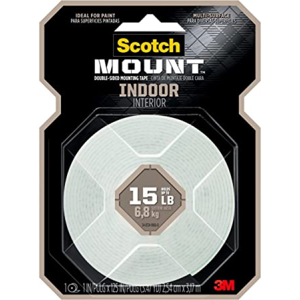 SCOTCH 3M 110 PERMANENT MOUNTING TAPE 1/2 IN X 75 IN 127MM X 19M