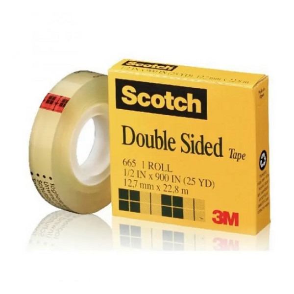 DOUBLE SIDED TAPE 3M 665-1225 1/2"X25YDS