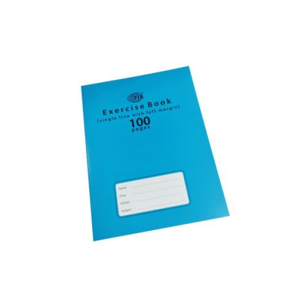 FIS EXERCISE NOTEBOOK 100 PAGES, SINGLE LINE WITH LEFT MARGIN,  FSEBSLM100NI 