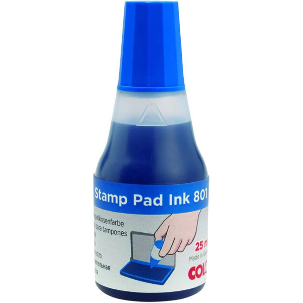 COLOP STAMP PAD REFILL INK 801 BLUE,25 ML