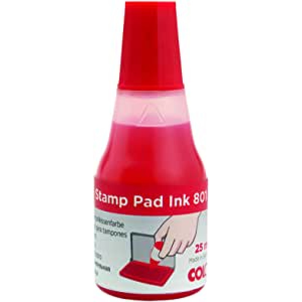 COLOP STAMP PAD REFILL INK 801 RED,25ML 