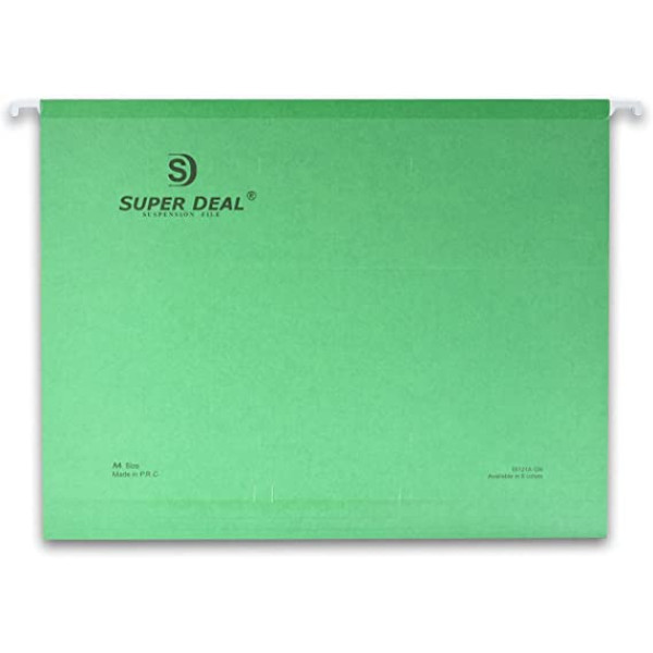 SUPER DEAL HANGING FILE A4 242MM X 310MM GREEN 50 PCS 16121A-BE