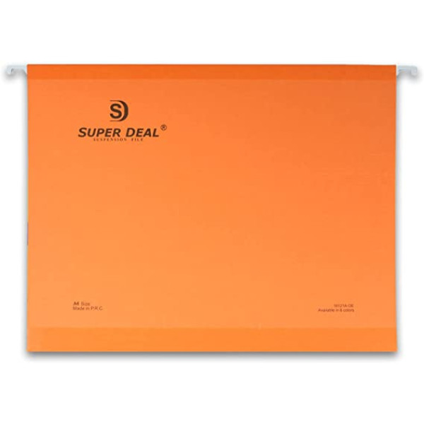 SUPER DEAL HANGING FILE A4 242MM X 310MM ORANGE 50 PCS, 16121A-BE