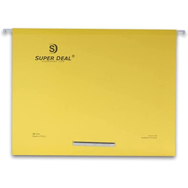 SUPER DEAL HANGING FILE A4 242MM X 310MM YELLOW 50 PCS, 16121A-BE