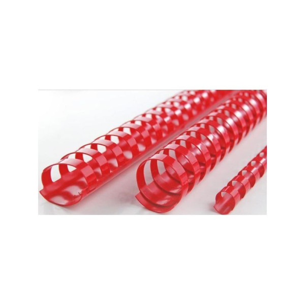 SUPER DEAL PLASTIC COMB BINDING RINGS PVC 10MM RED, BOX OF 100 PCS