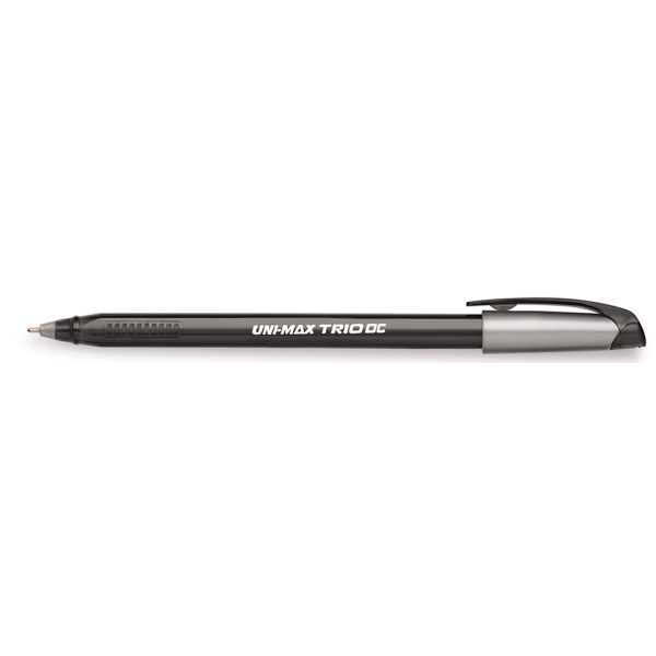 UNIMAX TRIO DC 1.0MM BALLPEN BLACK, BOX OF 50 PCS